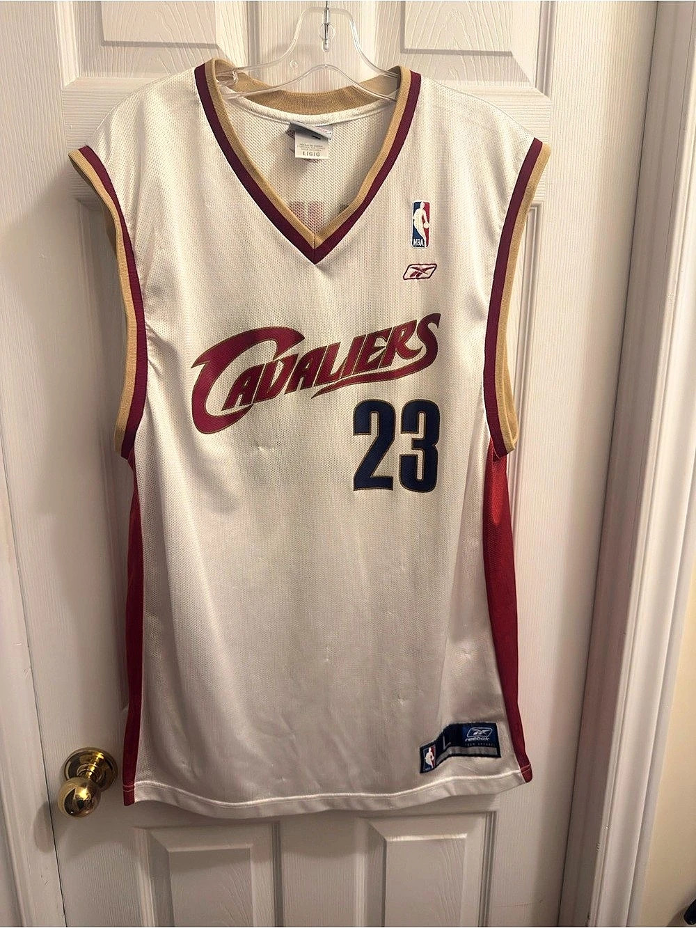 Reebok LeBron James Cleveland Cavaliers #23 jersey Basketball Jersey White Size